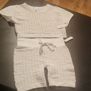 Feathers Cream Textured Fabric